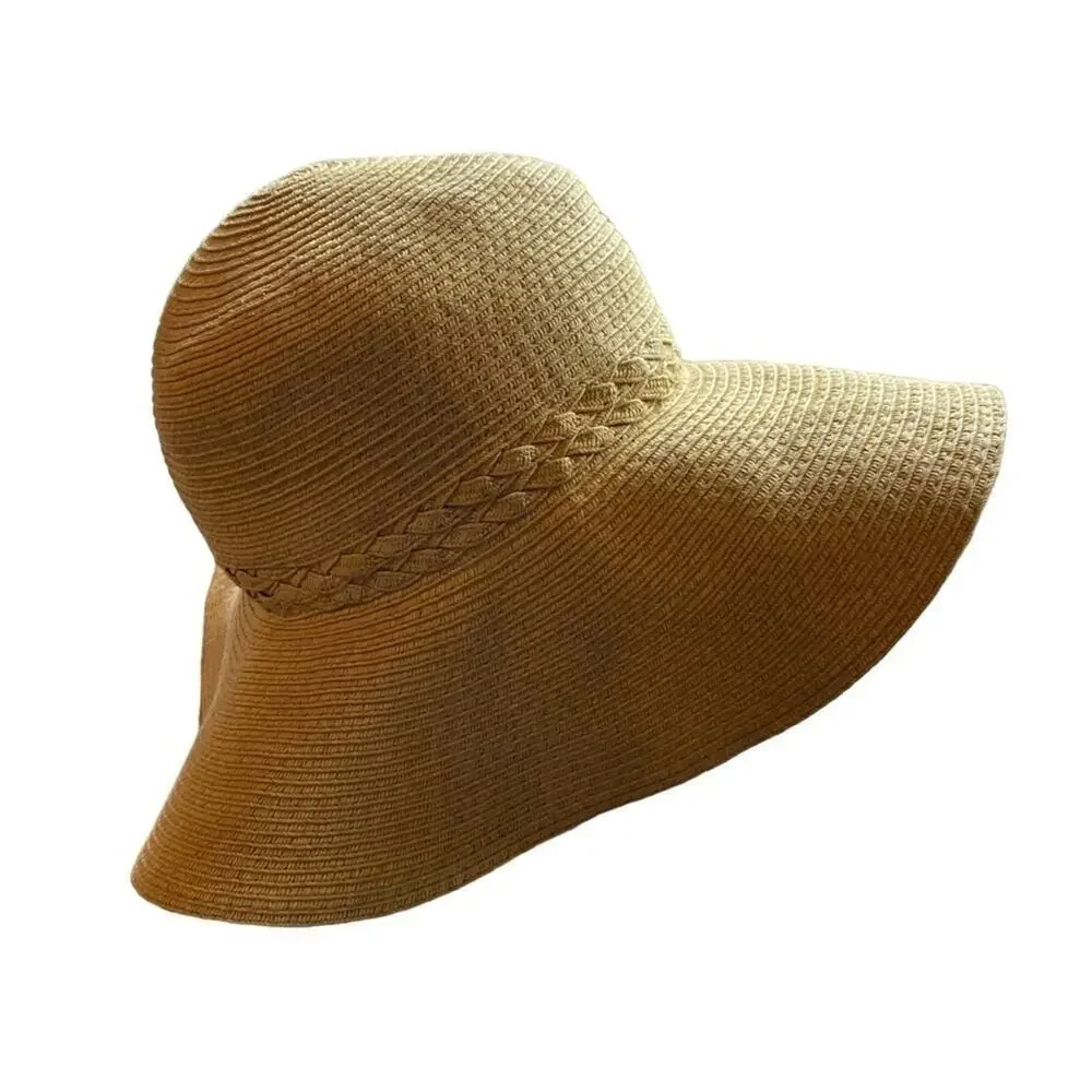 Mint by Goorin Tan Braided 100% Paper Sun Hat Women's Size O/S